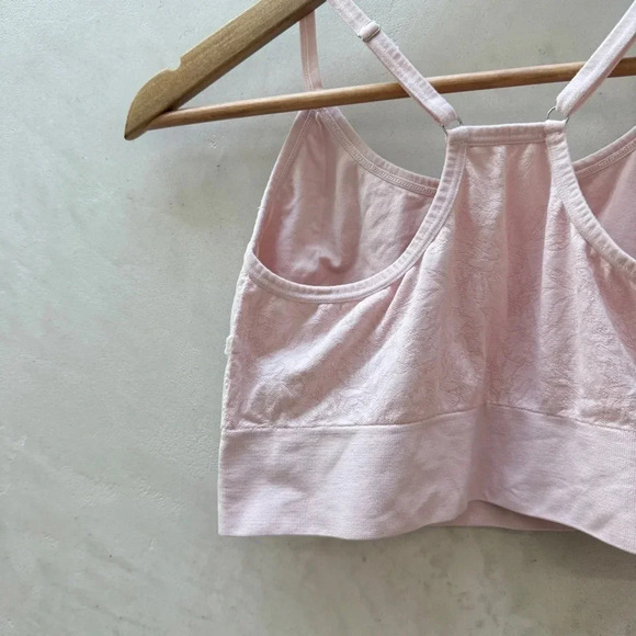 Tahari || Sports Bra Baby Pink Floral XL - Picture 3 of 7